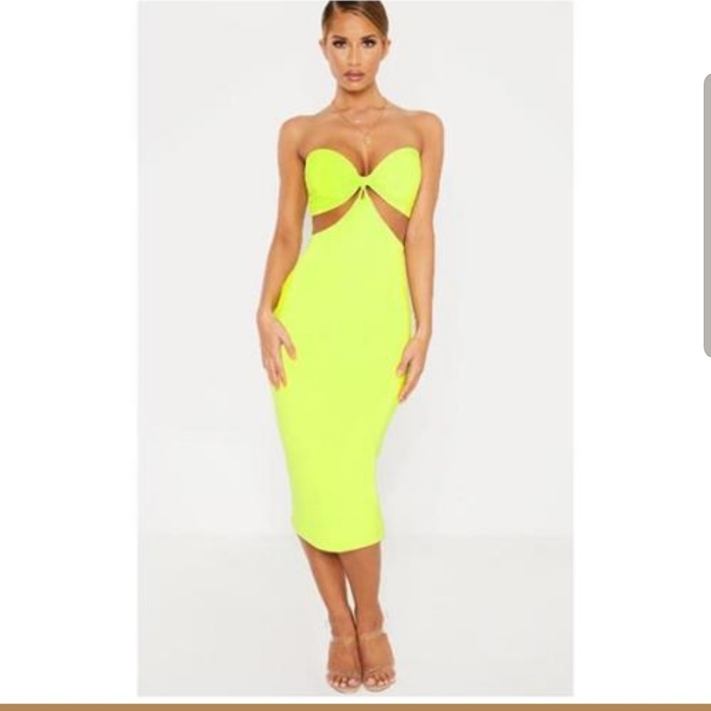 Neon green dress